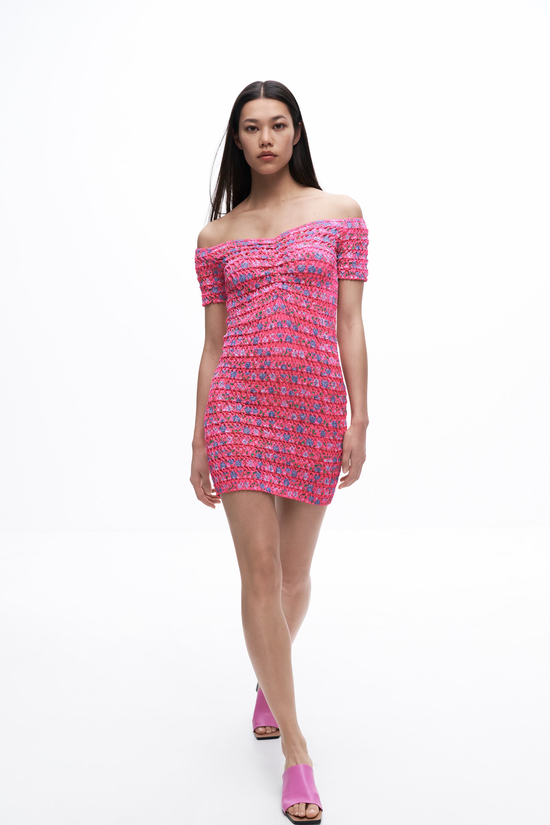 Zara pink best sale mini dress