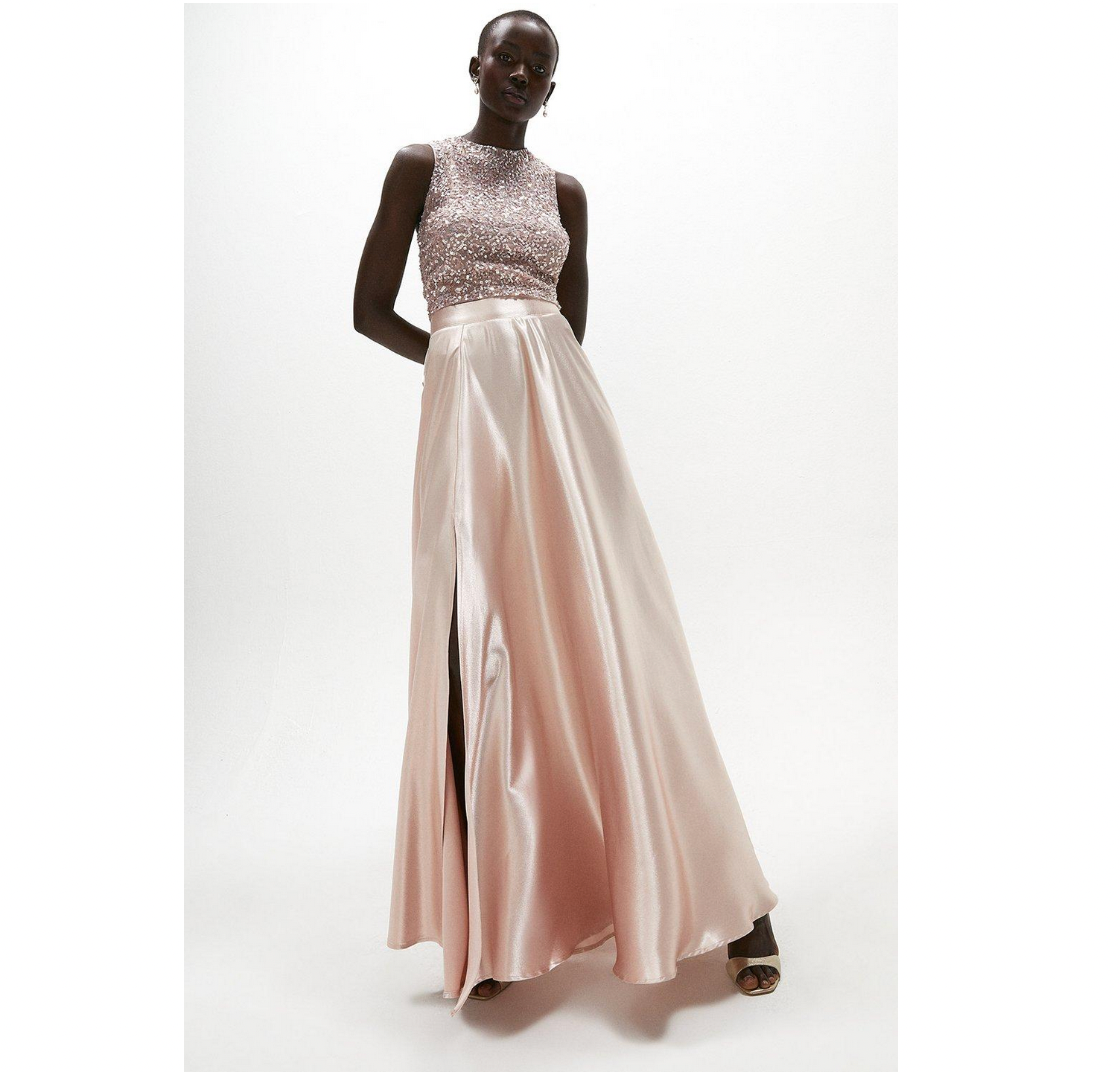 Coast satin outlet maxi skirt