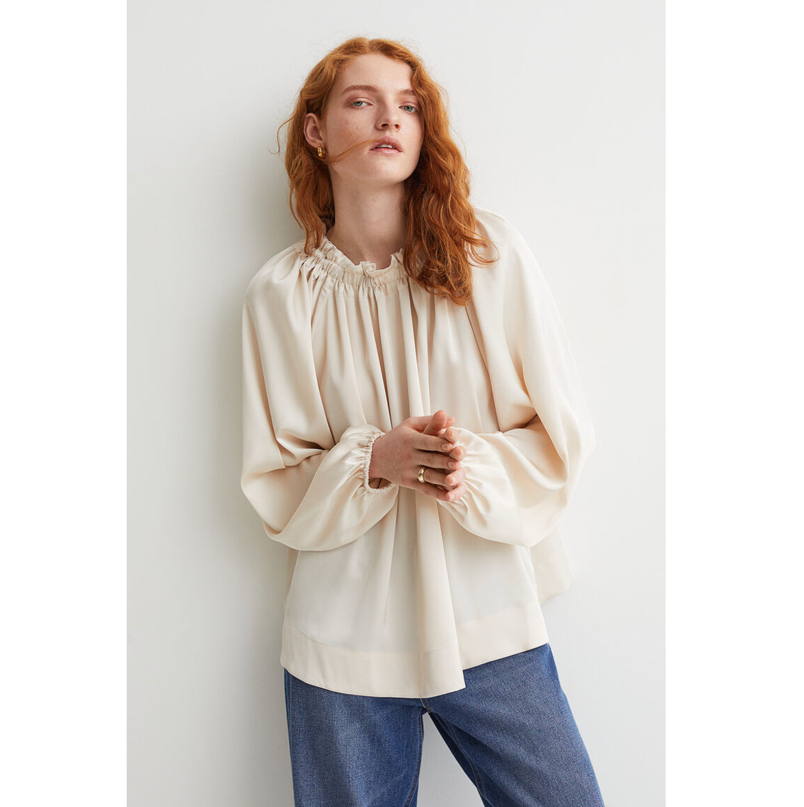 H&m balloon shop sleeve blouse