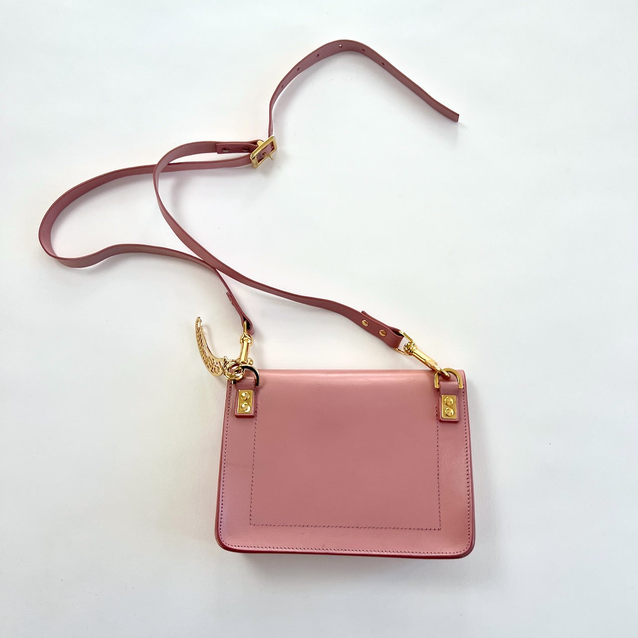 Sophie Hulme 'Milner mini' pink leather cross body bag
