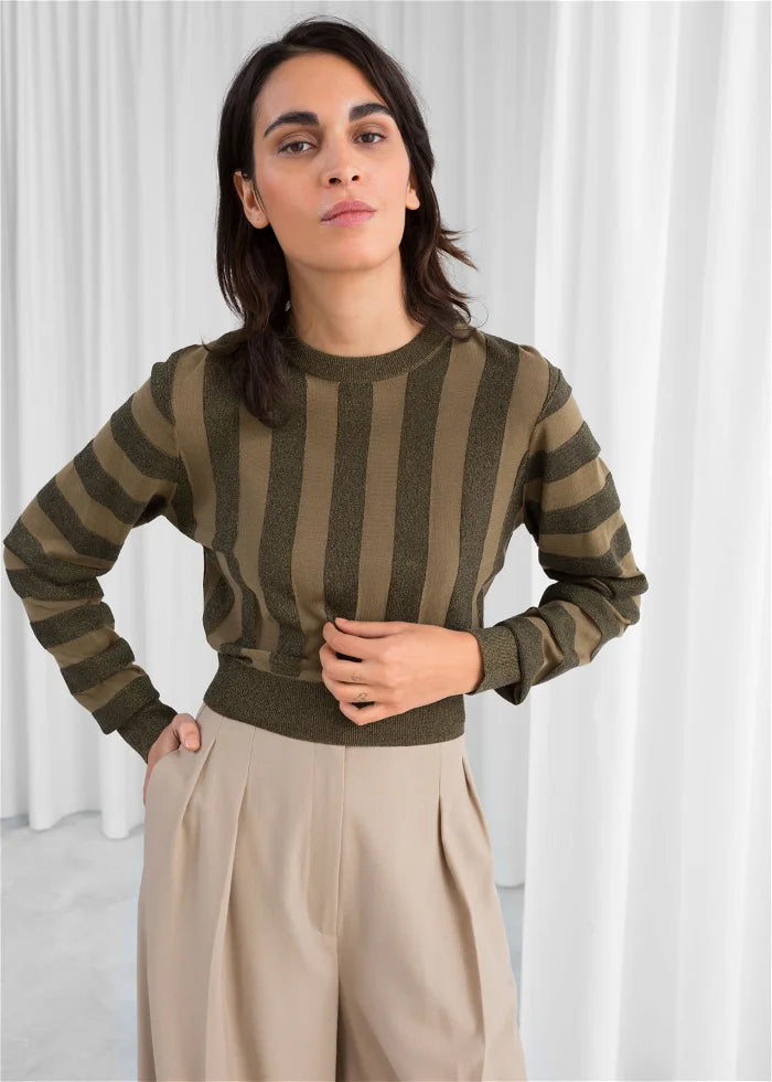 Striped 2024 glitter jumper