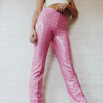 Saks Potts pink shimmer 'Lissi' pants 