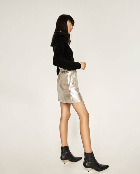 Faux leather mini skirt cheap zara