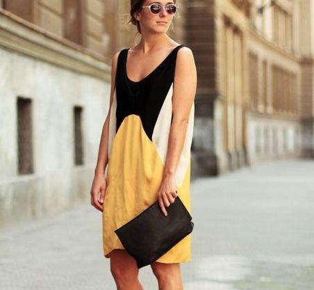 Zara color block slip 2024 dress