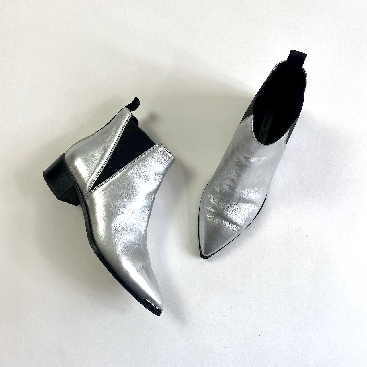 Acne silver outlet boots