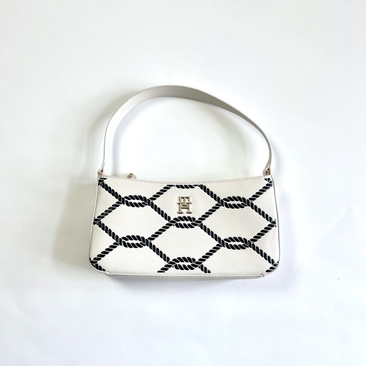 Vegan leather handbag Tommy Hilfiger Silver in Vegan leather