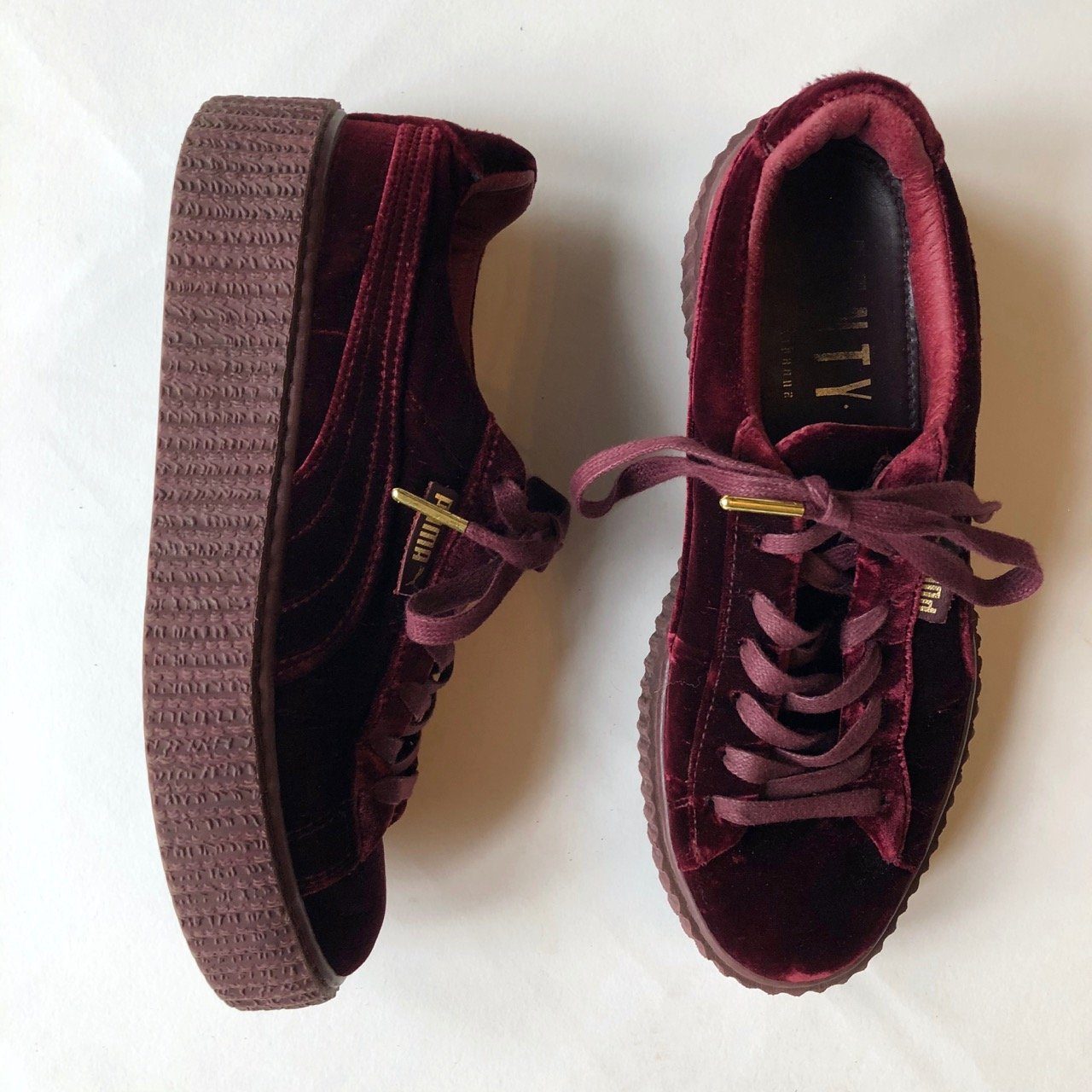 Puma creepers best sale velvet burgundy