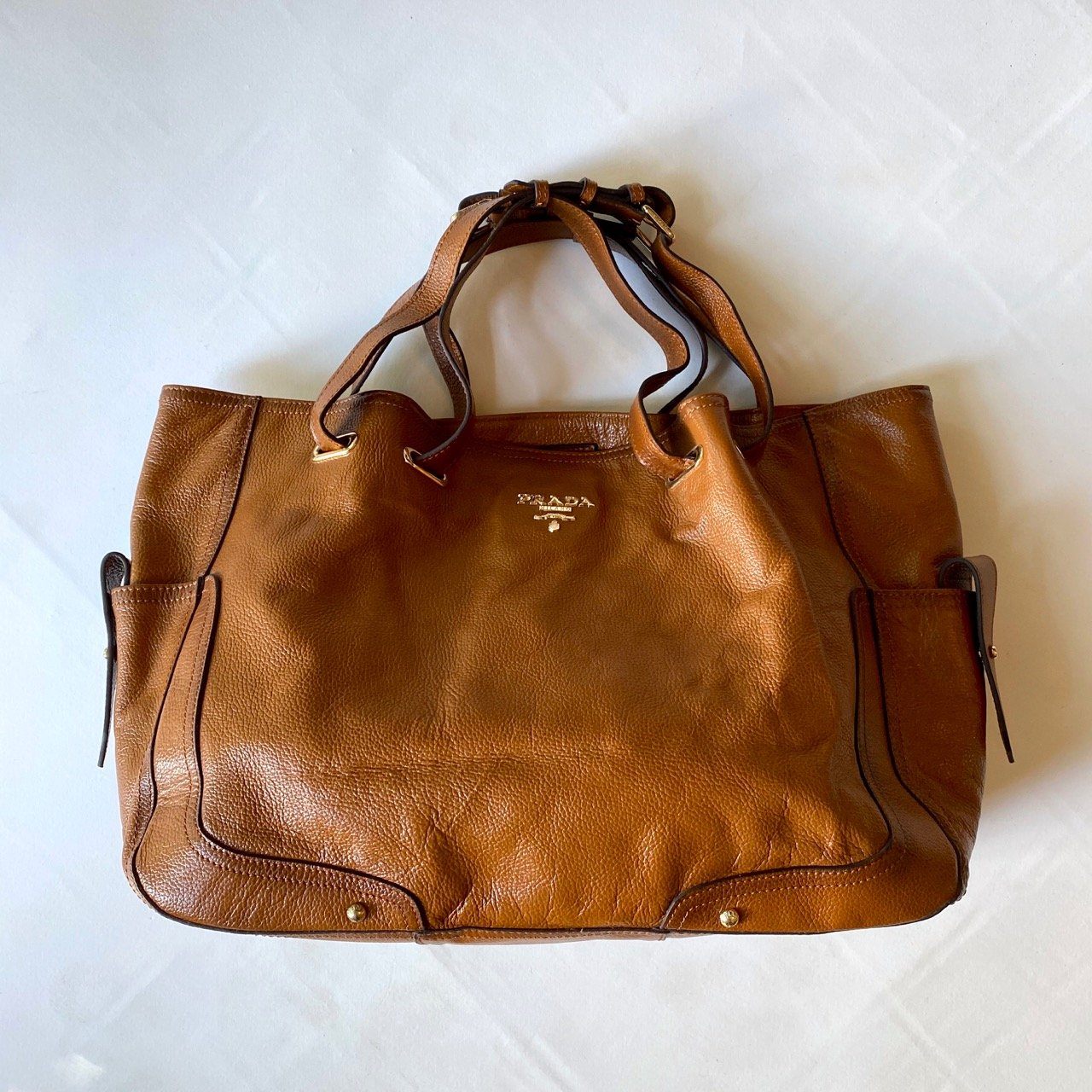 Tan prada online bag