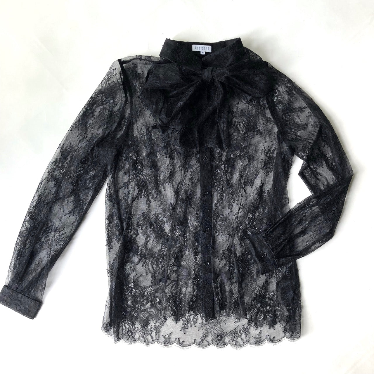 Claudie Pierlot black lace shirt