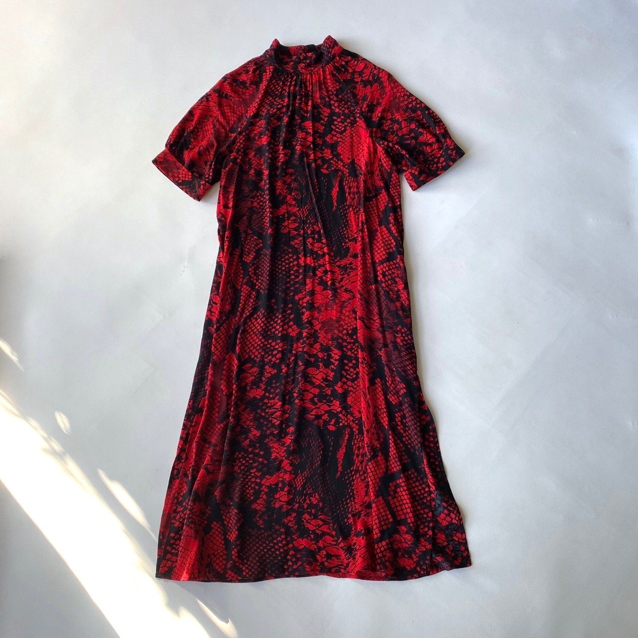 M&s red animal print on sale dress