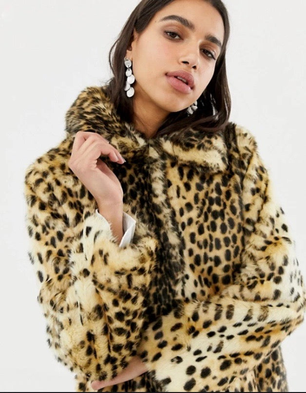 Warehouse animal print clearance coat