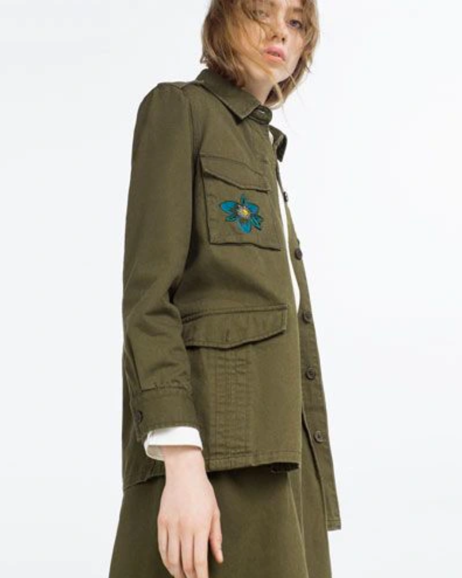 Military on sale coat zara