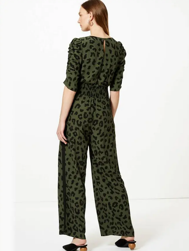 Zara leopard print denim jumpsuit – Manifesto Woman