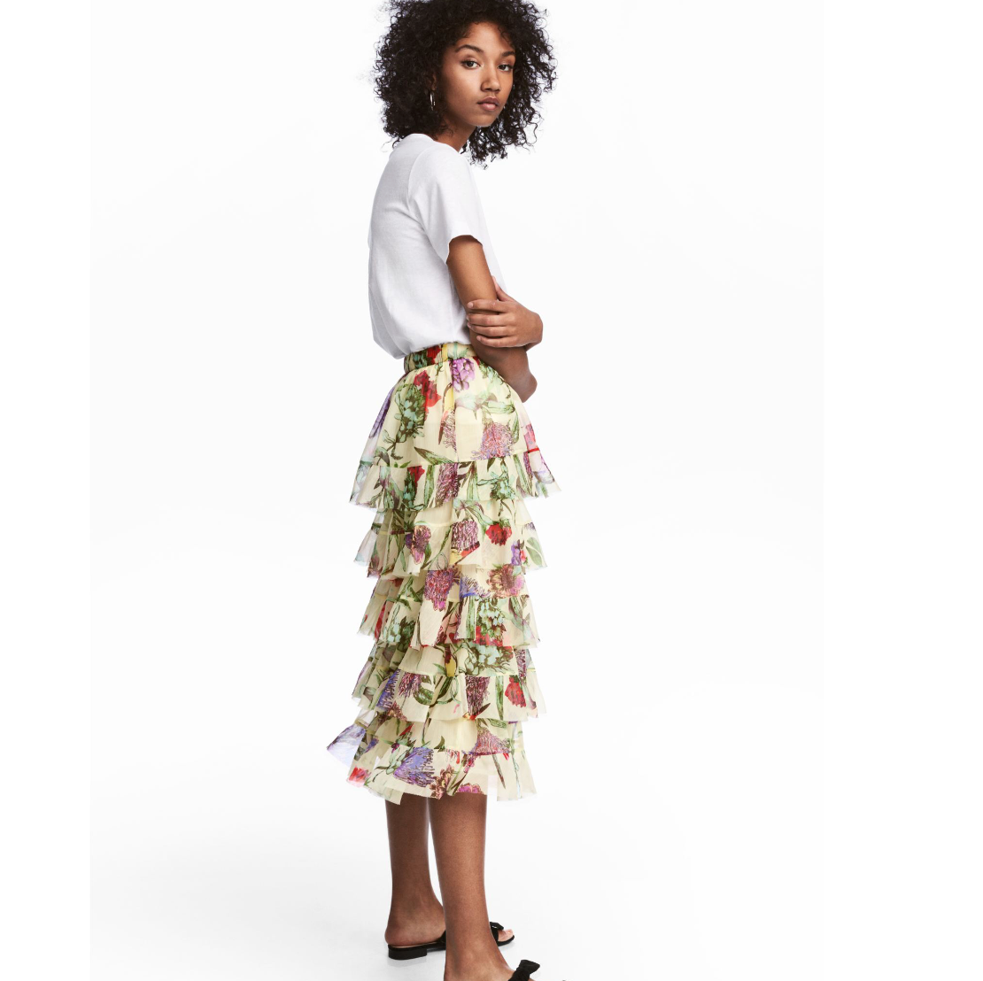 H&m ruffle outlet skirt