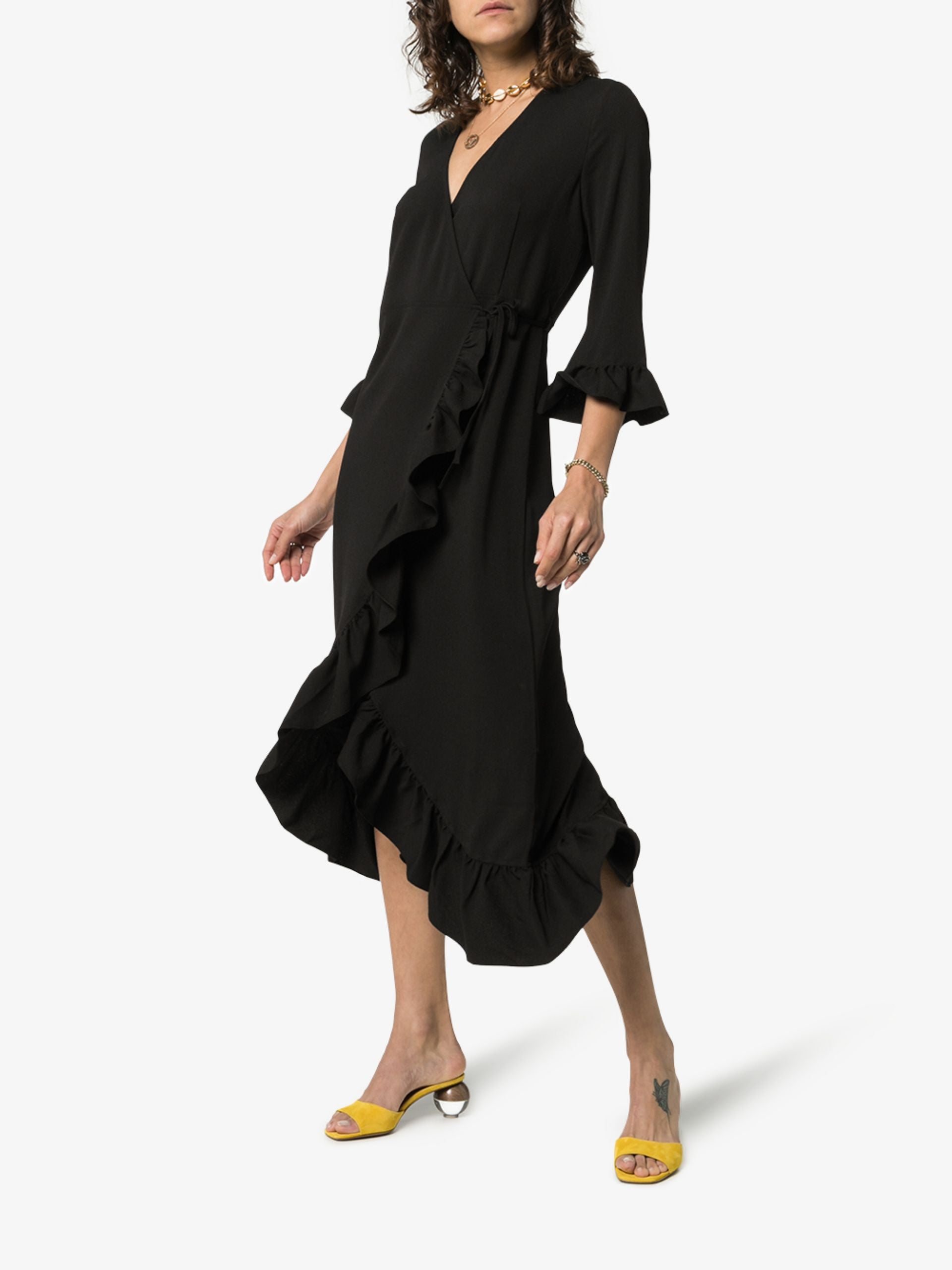 Ganni clark dress on sale black