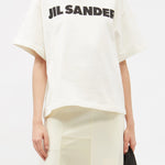 Jil Sander logo cotton t shirt at Manifesto Woman