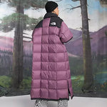 The North Face 'Lhotse Duster' purple down puffer coat