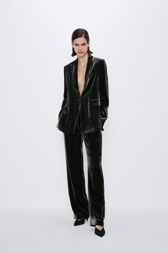 Zara black velvet jacket - Gem