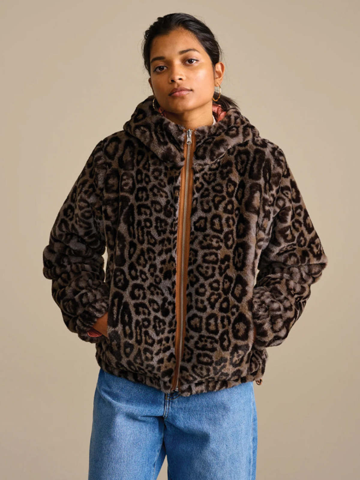 Bellerose reversible 'Apache' animal print jacket 