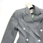 Brogger 'Piper' tailored grey marl wool blazer -