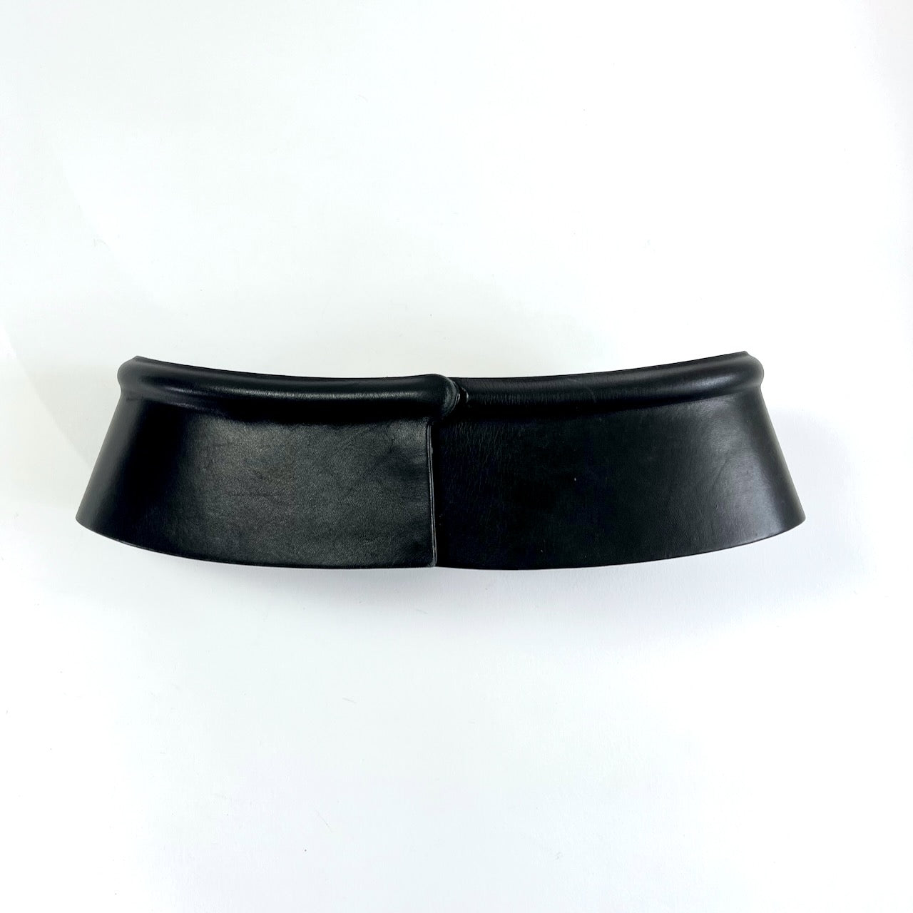 Vintage Jean Paul Gaultier black leather peplum belt
