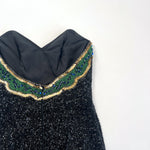Vintage 80s Fabrice Silhouette beaded mini dress
