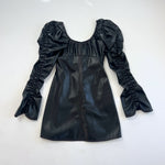Ellery 'Amiata' black faux leather puff sleeve dress Manifesto Woman
