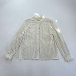 Sezane 'Cuzco' white lace shirt