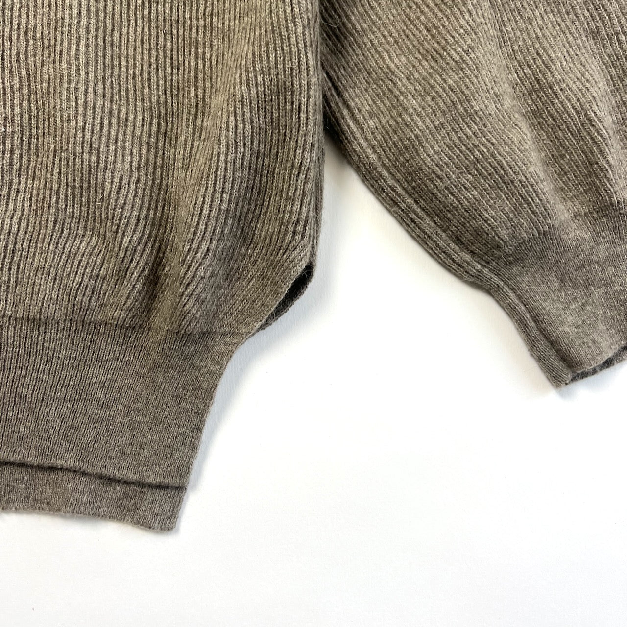 The Frankie Shop taupe ribbed roll neck jumper