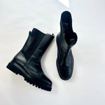 Cos black leather chelsea biker boots