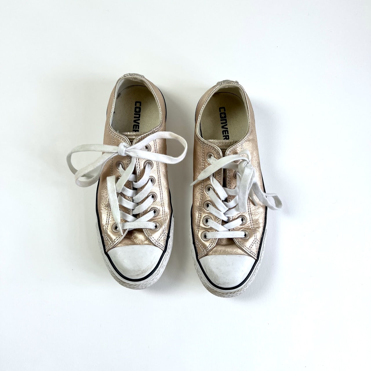 Converse rose gold metallic hot sale