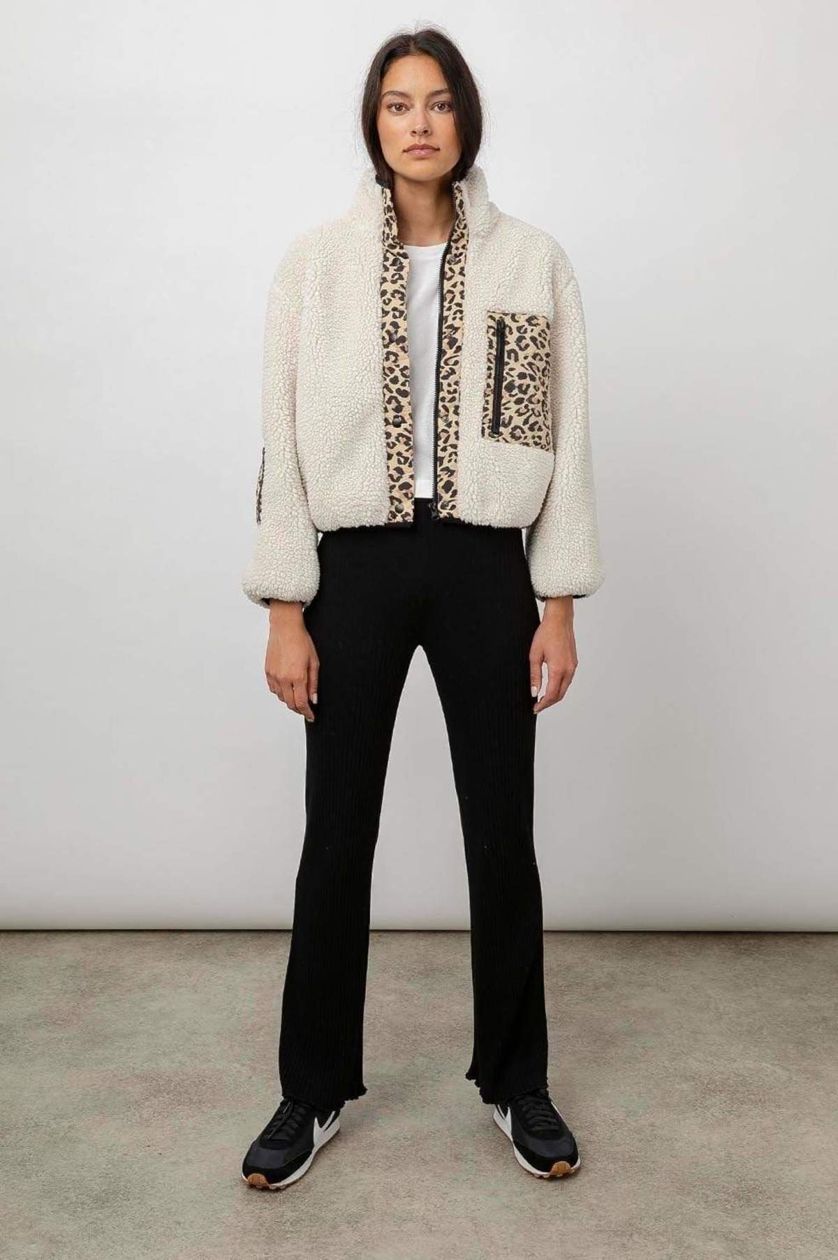 Rails faux sherling & leopard 'Dean' jacket Manifesto Woman