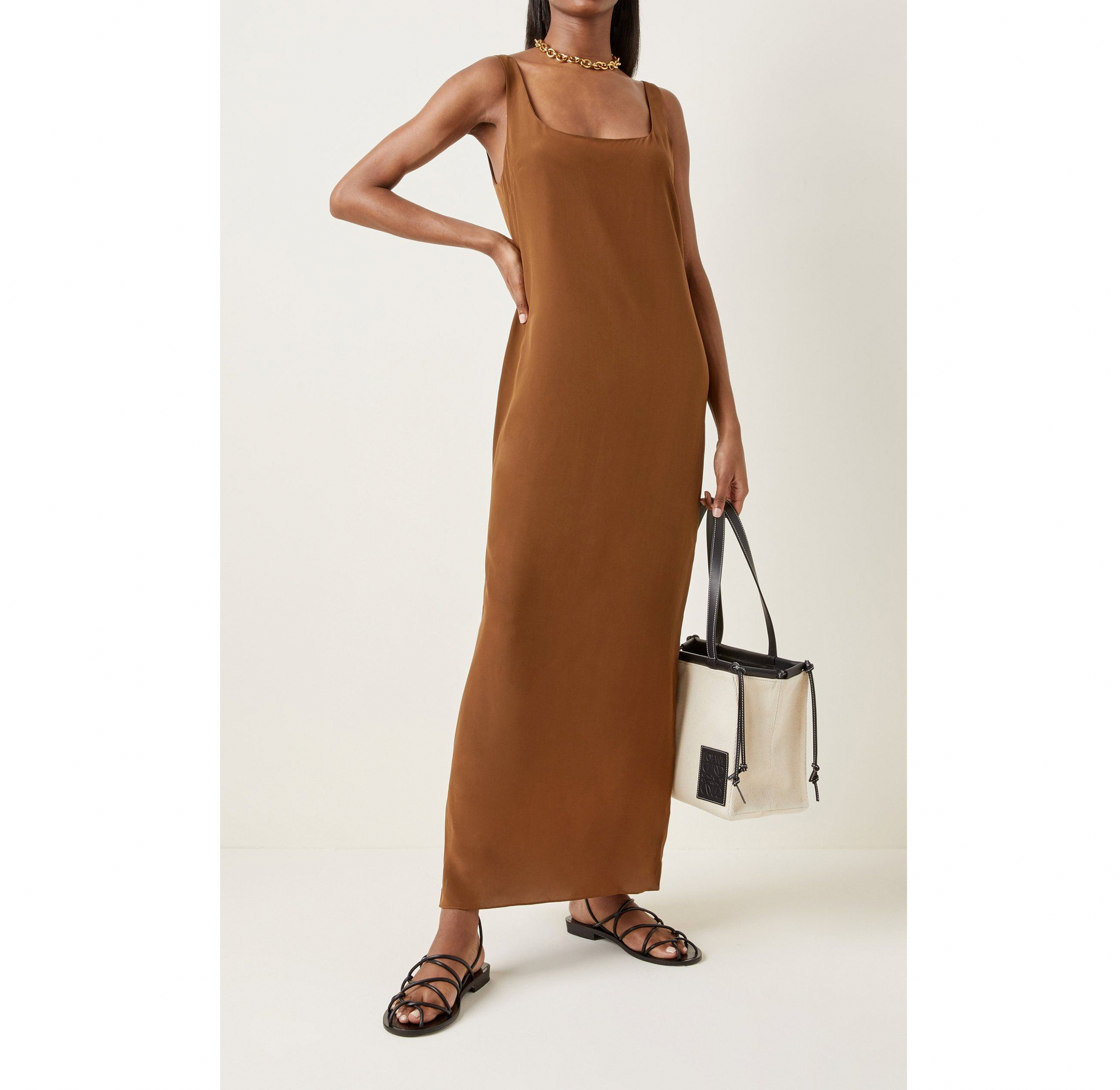 Matteau brown silk tank slip dress - new UK8 – Manifesto Woman