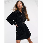 & Other Stories black belted mini dress