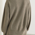 The Frankie Shop taupe ribbed roll neck jumper