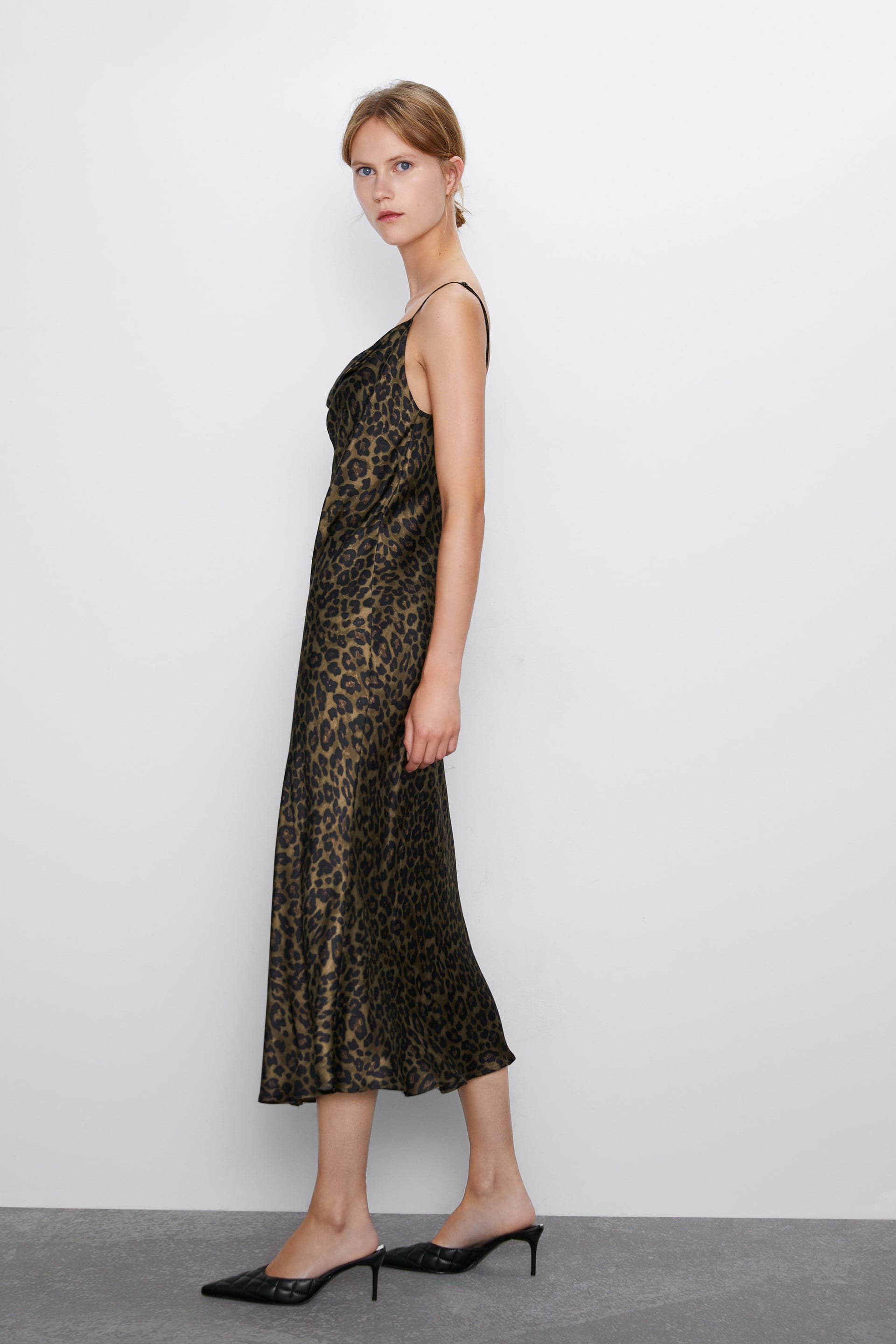 Zara leopard print satin cami dress - new – Manifesto Woman
