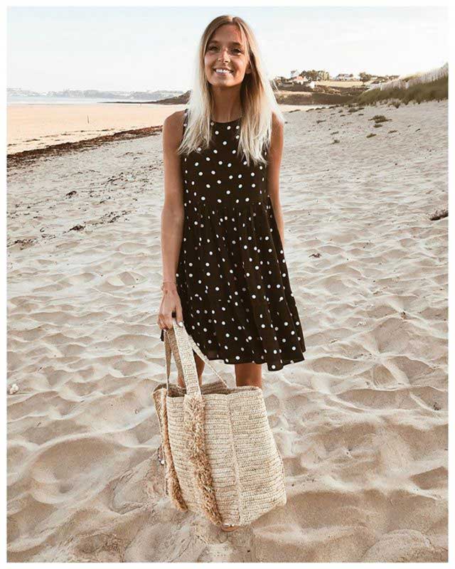 Sezane Fifi polka dot summer dress