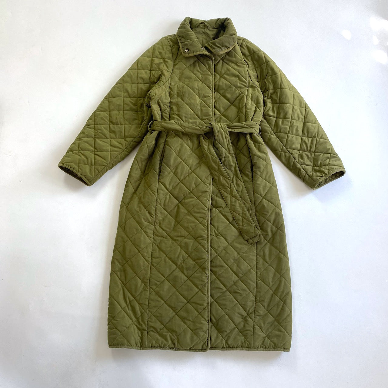 & Other Stories belted quilted coat