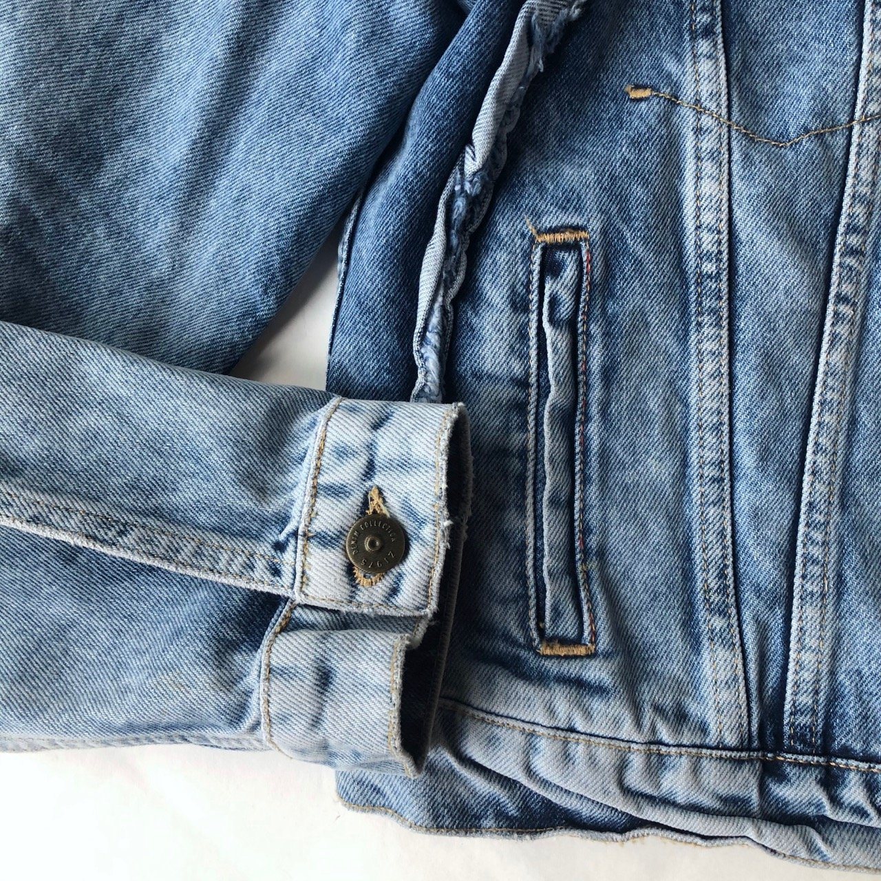 Frill denim hotsell jacket zara