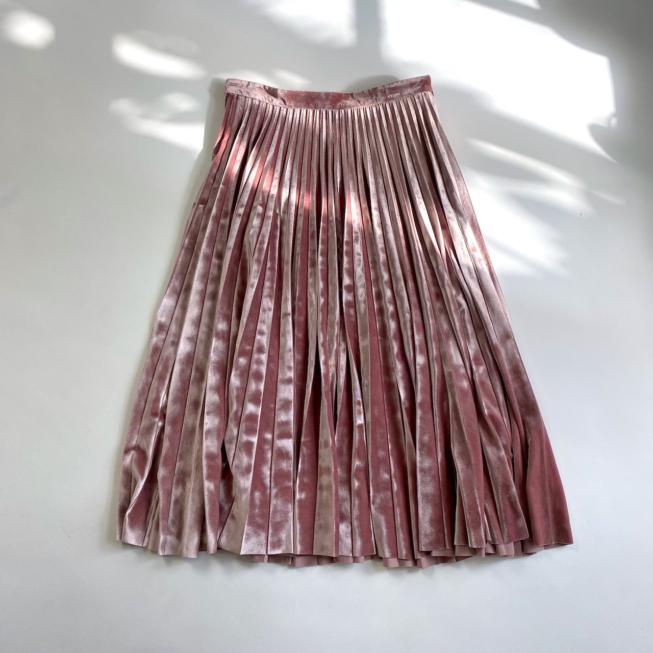 Rose gold velvet outlet skirt