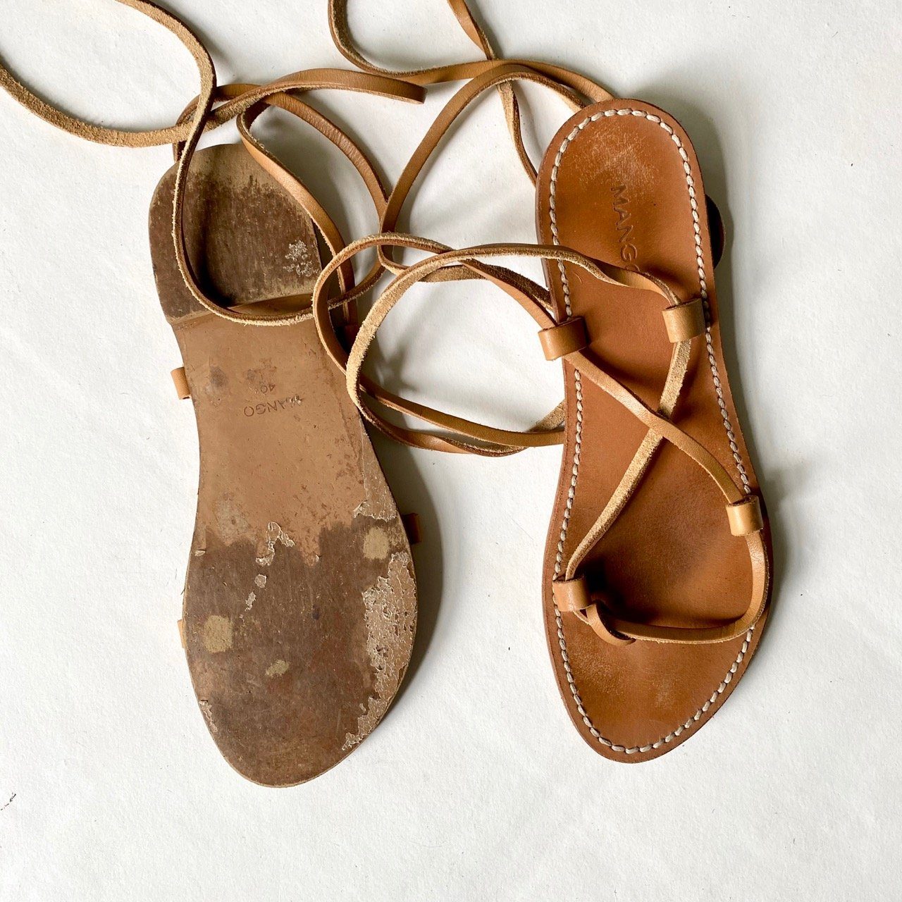 Mango discount tan sandals