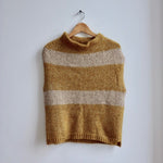 Humanoid knitted striped vest jumper