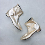 Topshop gold leather boots