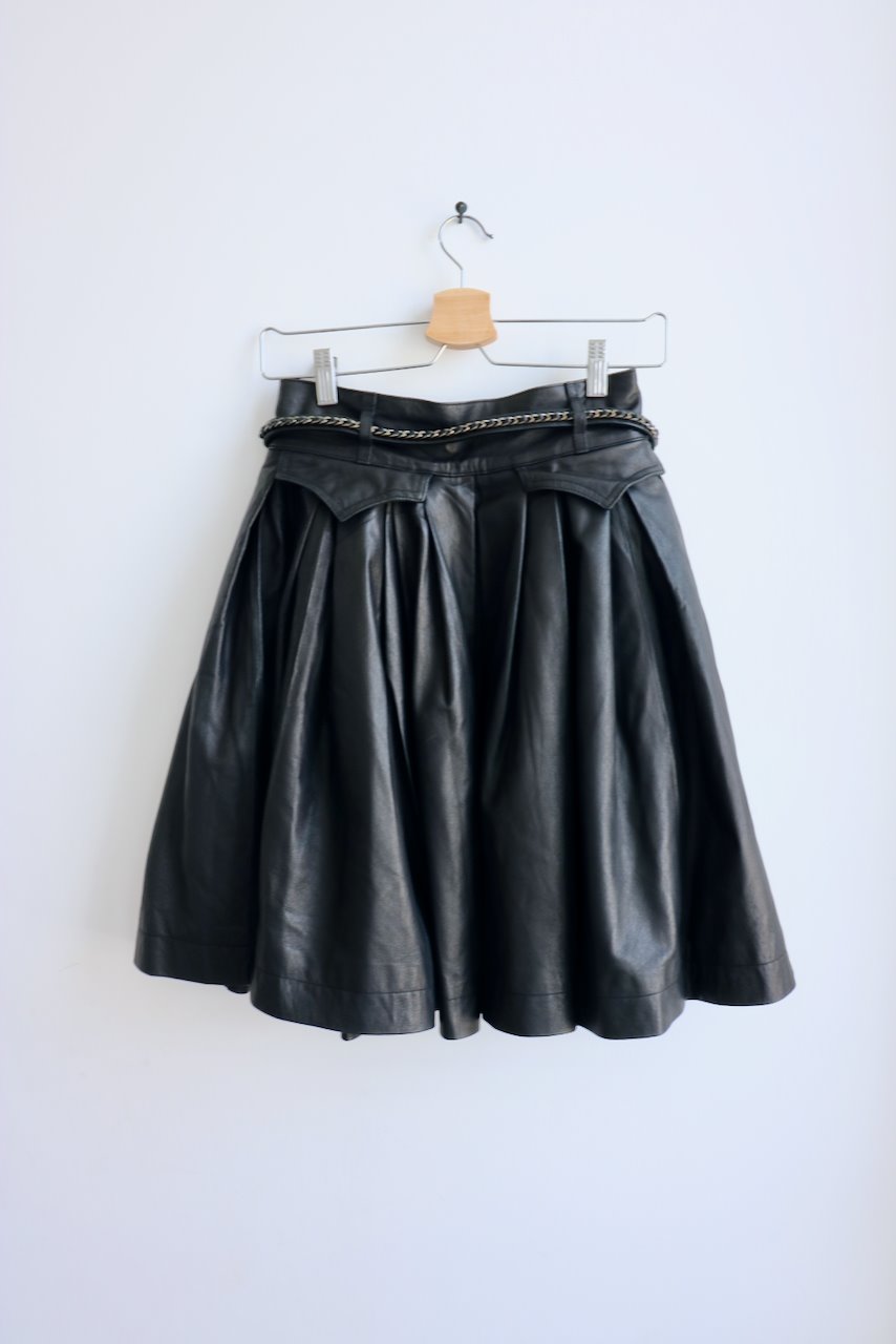 Preen leather skirt with belt 