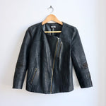 Buy Francis Leon black leather biker jacket at Manifesto Woman