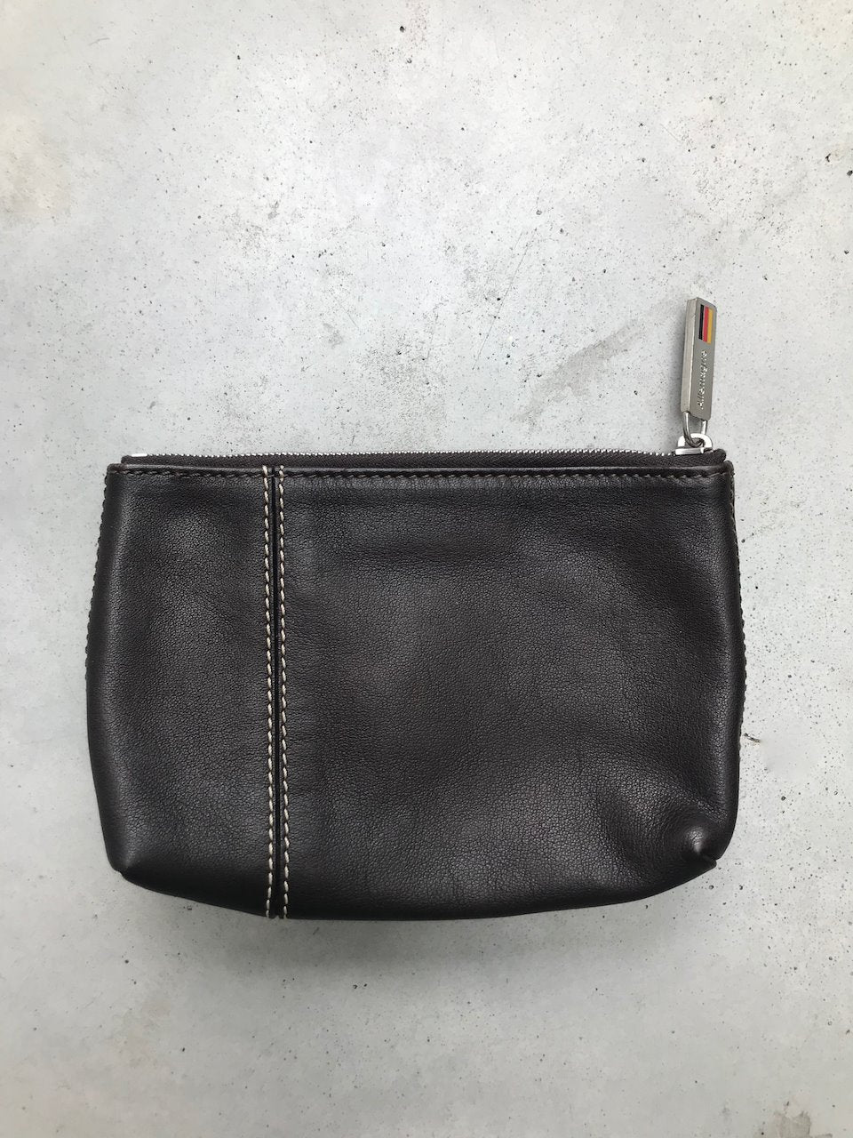 Celine black leather coin purse 