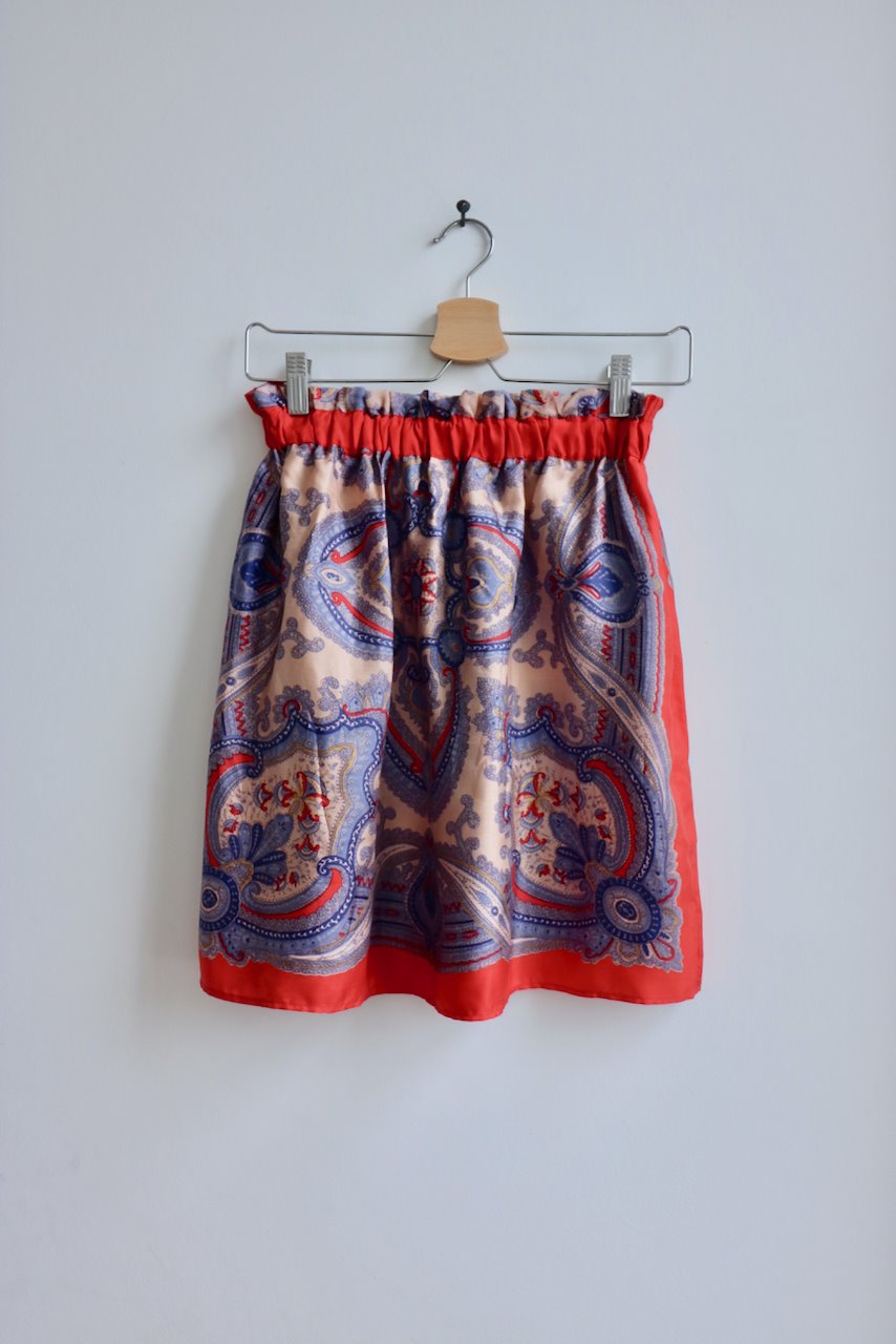 Zara silk paisley skirt