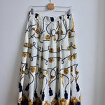 Vintage skirt with with key and tassle print