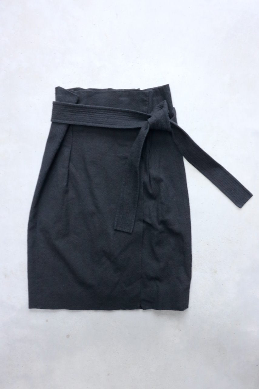 Isabel Marant waffle fabric wrap paper bag waist pencil skirt