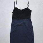 All Saints navy and black camisole slip dress marilyn